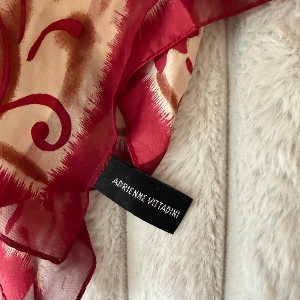 Adrienne Vittadini 100% silk floral scarf wrap